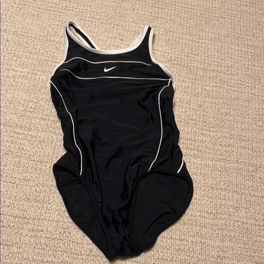 Nike Black Swimsuit with White Trim
